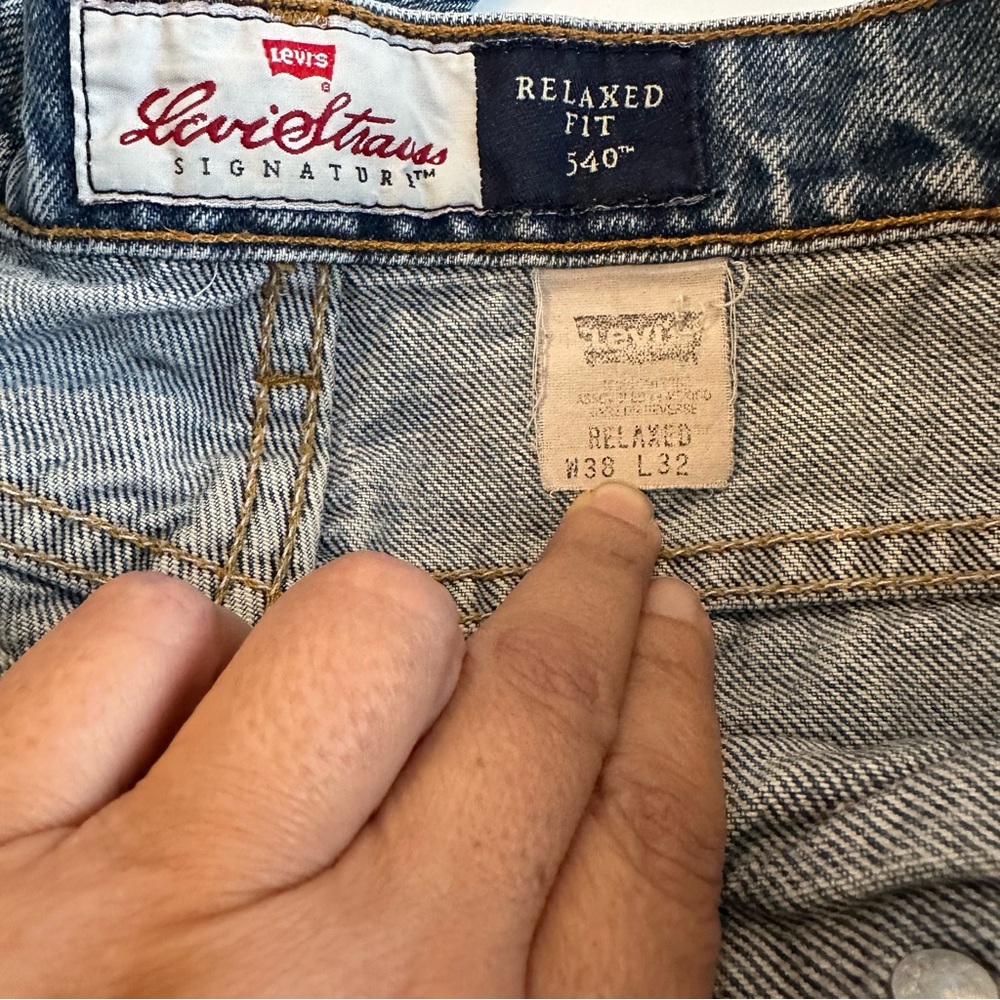 Vintage 1996 Men’s Levis Relaxed Fit 540‎ 38X32 Jeans Zip Fly - Picture 7 of 10